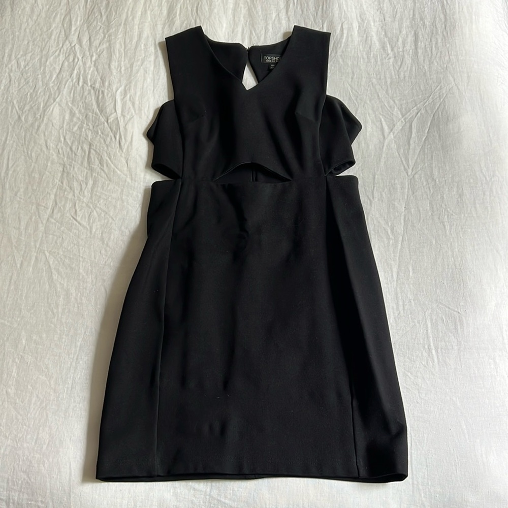 TOPSHOP black dress with cutouts